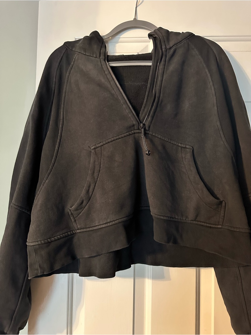 lululemon athletica Black Half-Zip Hooded Pullover